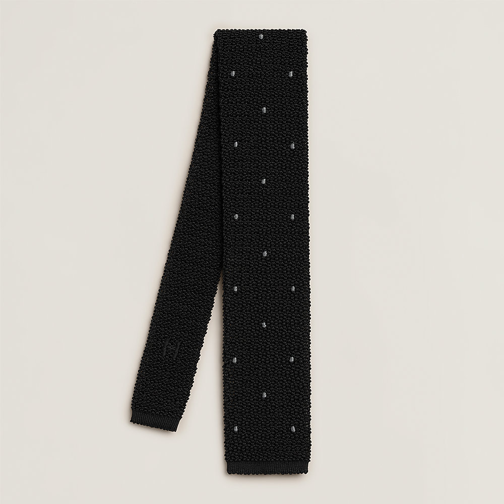 シルクニットタイ 6 cm 《ドット》 - ベージュ | Hermès - エルメス